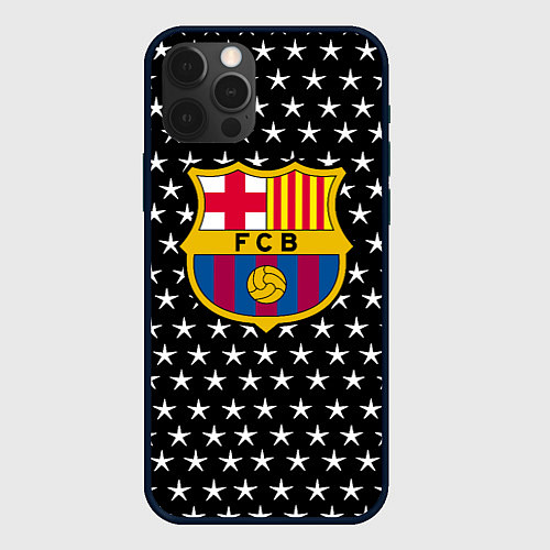 Чехол iPhone 12 Pro Max Barcelona звезды / 3D-Черный – фото 1