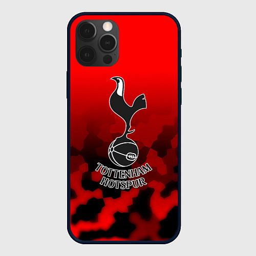 Чехол iPhone 12 Pro Max Тоттенхэм Хотспур камуфляж красный / 3D-Черный – фото 1