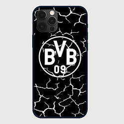 Чехол iPhone 12 Pro Max Borussia черно белые