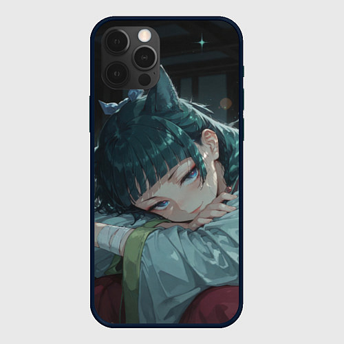 Чехол iPhone 12 Pro Max Маомао с кошачьими ушками / 3D-Черный – фото 1