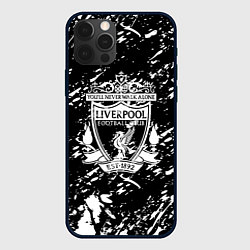 Чехол для iPhone 12 Pro Max Ливерпуль белые штриха красок, цвет: 3D-черный