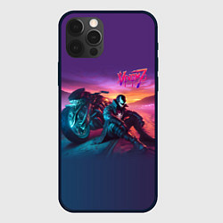 Чехол iPhone 12 Pro Max Venom near his motorcycle - ai art fantasy