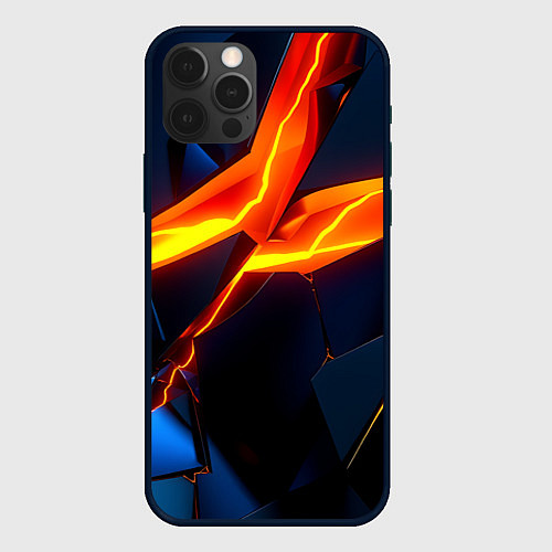 Чехол iPhone 12 Pro Max Plate fractures / 3D-Черный – фото 1