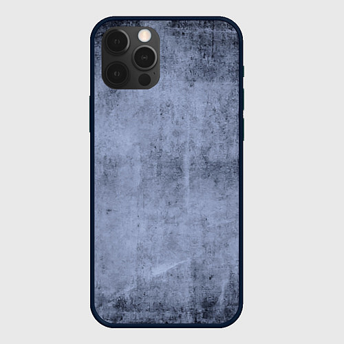 Чехол iPhone 12 Pro Max Текстура серо-синий бетон / 3D-Черный – фото 1