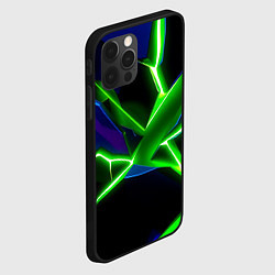 Чехол для iPhone 12 Pro Max Green glow, цвет: 3D-черный — фото 2
