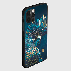 Чехол для iPhone 12 Pro Max Акварельный попугай, цвет: 3D-черный — фото 2