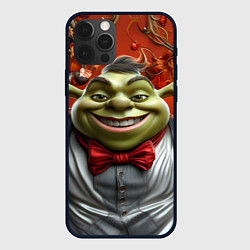Чехол для iPhone 12 Pro Max Шрек в деловом костюме, цвет: 3D-черный