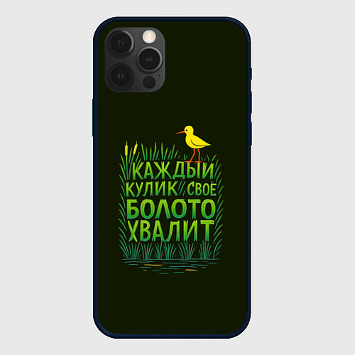 Чехол iPhone 12 Pro Max Каждый кулик свое болото хвалит / 3D-Черный – фото 1