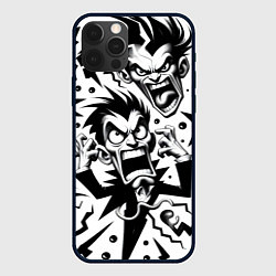 Чехол iPhone 12 Pro Max Орущие рожи - нейроарт фантазия