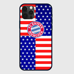 Чехол для iPhone 12 Pro Max Бавария Мюнхен сша паттерн, цвет: 3D-черный