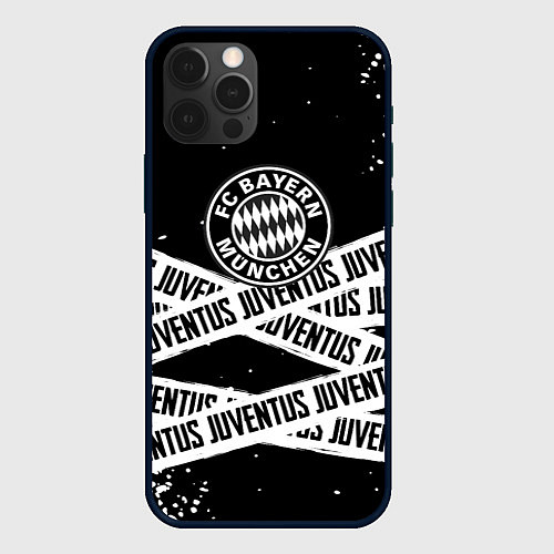 Чехол iPhone 12 Pro Max Бавария Мюнхен x Ювентус / 3D-Черный – фото 1