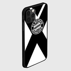 Чехол для iPhone 12 Pro Max Бавария Мюнхен полосы, цвет: 3D-черный — фото 2