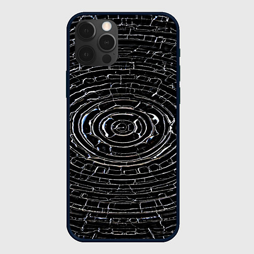 Чехол iPhone 12 Pro Max Блеск обсидиана / 3D-Черный – фото 1