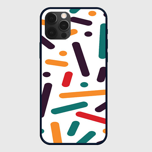 Чехол iPhone 12 Pro Max Oval oil / 3D-Черный – фото 1