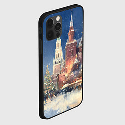Чехол для iPhone 12 Pro Max Новый год - Москва, цвет: 3D-черный — фото 2