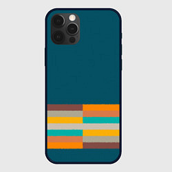 Чехол для iPhone 12 Pro Max Индиго и шумовой градиент заката с текстурой, цвет: 3D-черный