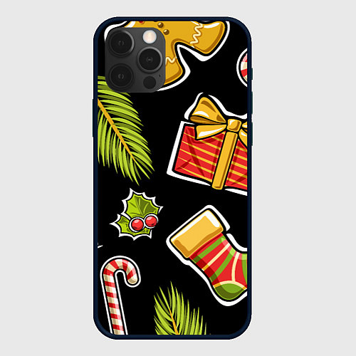 Чехол iPhone 12 Pro Max Рождественский вайб / 3D-Черный – фото 1
