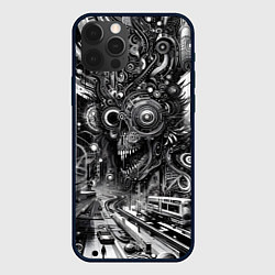 Чехол iPhone 12 Pro Max Cyber urban skull - ai art fantasy