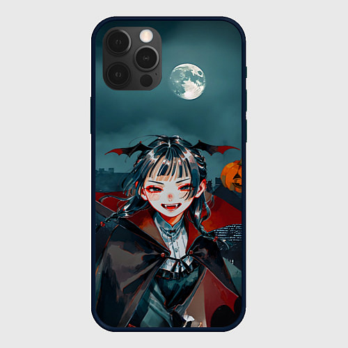 Чехол iPhone 12 Pro Max Вампирша МаоМао - Монолог Фармацевта аниме Хэллоуи / 3D-Черный – фото 1