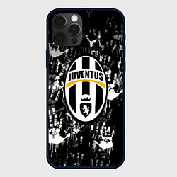 Чехол для iPhone 12 Pro Max Ювентус текстура руки краски, цвет: 3D-черный