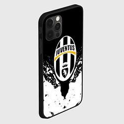 Чехол для iPhone 12 Pro Max Ювентус краски всплеск текстура, цвет: 3D-черный — фото 2