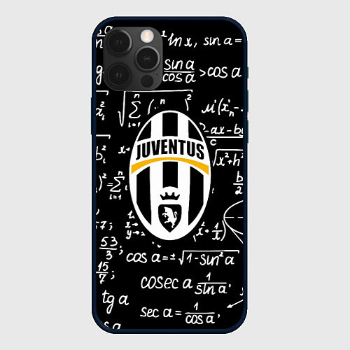 Чехол iPhone 12 Pro Max Ювентус физика символы / 3D-Черный – фото 1