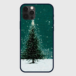 Чехол iPhone 12 Pro Max Новый год в зеленом стиле