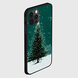 Чехол для iPhone 12 Pro Max Новый год в зеленом стиле, цвет: 3D-черный — фото 2