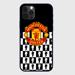 Чехол для iPhone 12 Pro Max Манчестер Юнайтед люди паттерн, цвет: 3D-черный