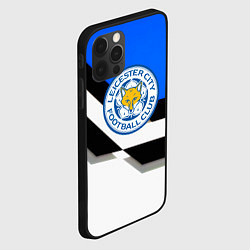 Чехол для iPhone 12 Pro Max Лестер сити геометрия полосы, цвет: 3D-черный — фото 2