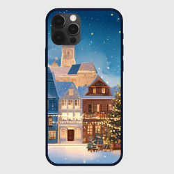 Чехол iPhone 12 Pro Max Новогодний дворик и елка