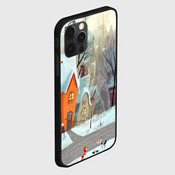 Чехол для iPhone 12 Pro Max Милый новогодний дворик, цвет: 3D-черный — фото 2