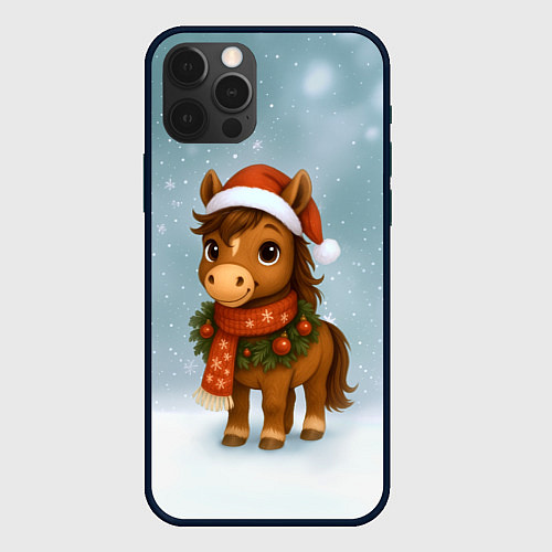 Чехол iPhone 12 Pro Max Милый конек / 3D-Черный – фото 1