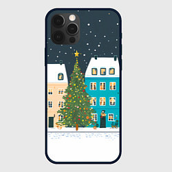 Чехол iPhone 12 Pro Max Новогодний снежный город