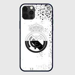 Чехол iPhone 12 Pro Max Реал Мадрид черно белые краски