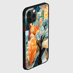 Чехол для iPhone 12 Pro Max Разноцветные новогодние домики, цвет: 3D-черный — фото 2