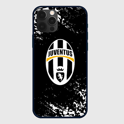 Чехол iPhone 12 Pro Max Ювентус черепа краски / 3D-Черный – фото 1