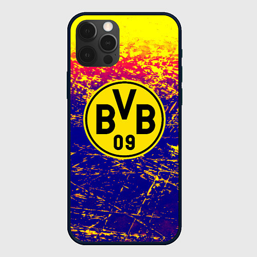 Чехол iPhone 12 Pro Max Borussia краски / 3D-Черный – фото 1