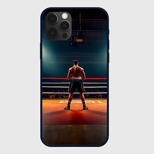 Чехол iPhone 12 Pro Max Чемпион на ринге / 3D-Черный – фото 1