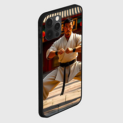 Чехол для iPhone 12 Pro Max Мастер кунг-фу в храме Шаолинь, цвет: 3D-черный — фото 2