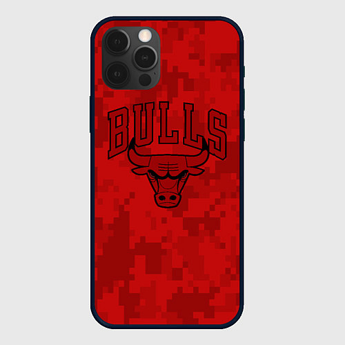 Чехол iPhone 12 Pro Max NBA Bulls / 3D-Черный – фото 1