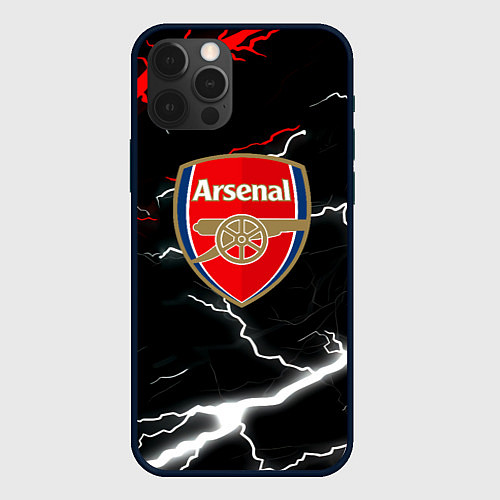 Чехол iPhone 12 Pro Max Арсенал молнии шторм / 3D-Черный – фото 1