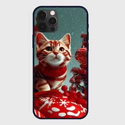 Чехол iPhone 12 Pro Max Рыжий кот - Новый год
