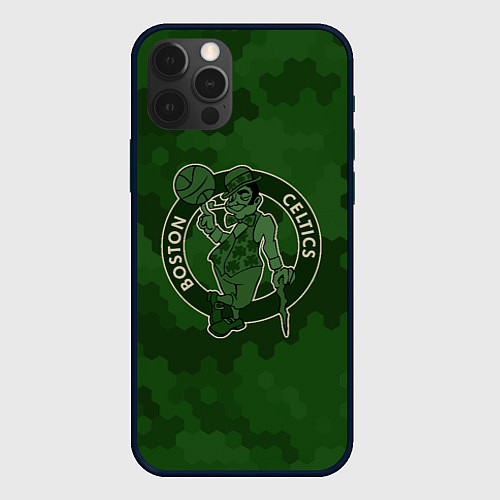 Чехол iPhone 12 Pro Max NBA Celtics camo / 3D-Черный – фото 1