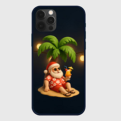 Чехол iPhone 12 Pro Max Санта чиллит под пальмой