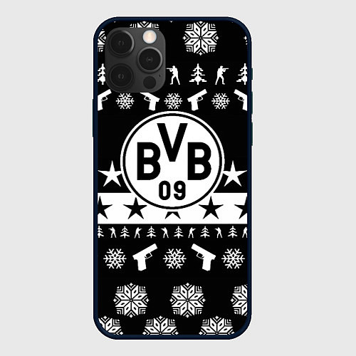 Чехол iPhone 12 Pro Max Borussia x counter strike / 3D-Черный – фото 1