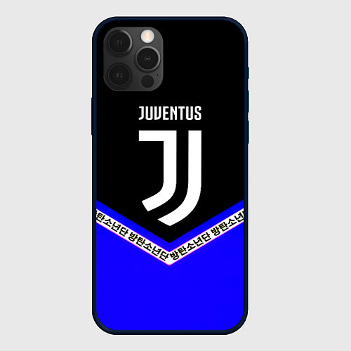 Чехол iPhone 12 Pro Max Ювентус япония геометрия / 3D-Черный – фото 1