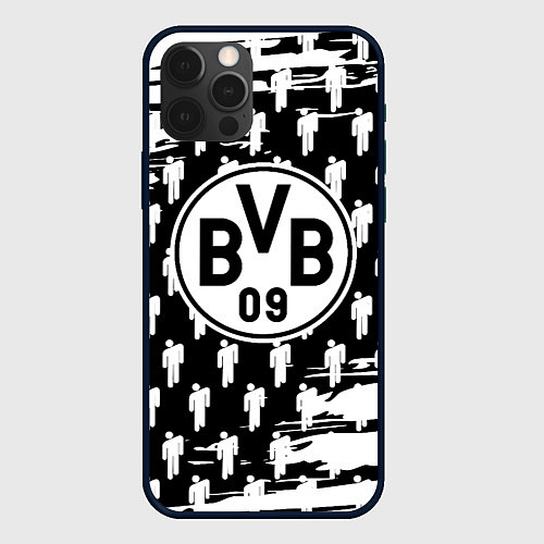 Чехол iPhone 12 Pro Max Borussia люди краски / 3D-Черный – фото 1