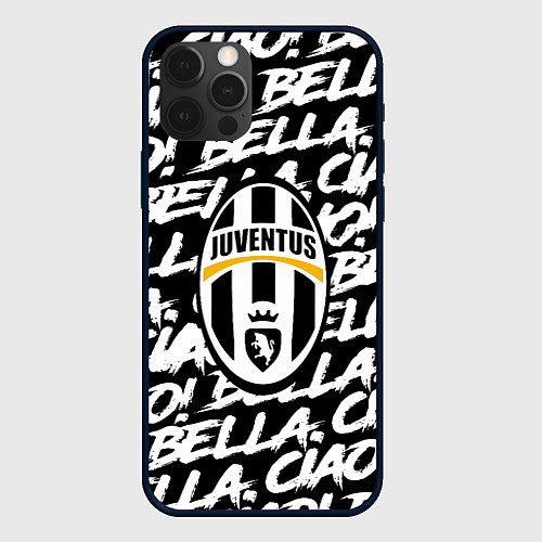Чехол iPhone 12 Pro Max Juventus serial pattern / 3D-Черный – фото 1