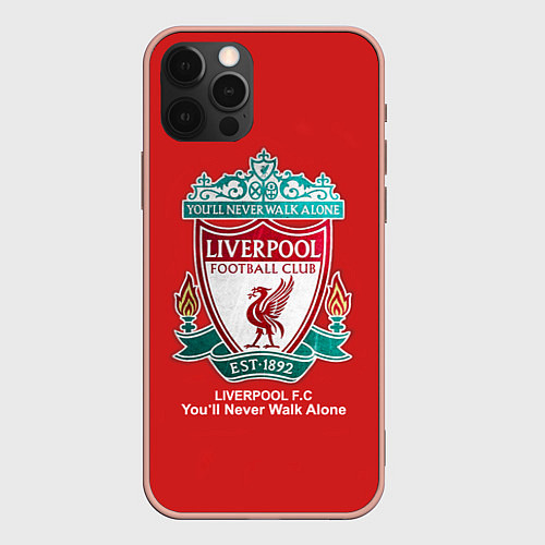 Чехол iPhone 12 Pro Max Liverpool / 3D-Светло-розовый – фото 1